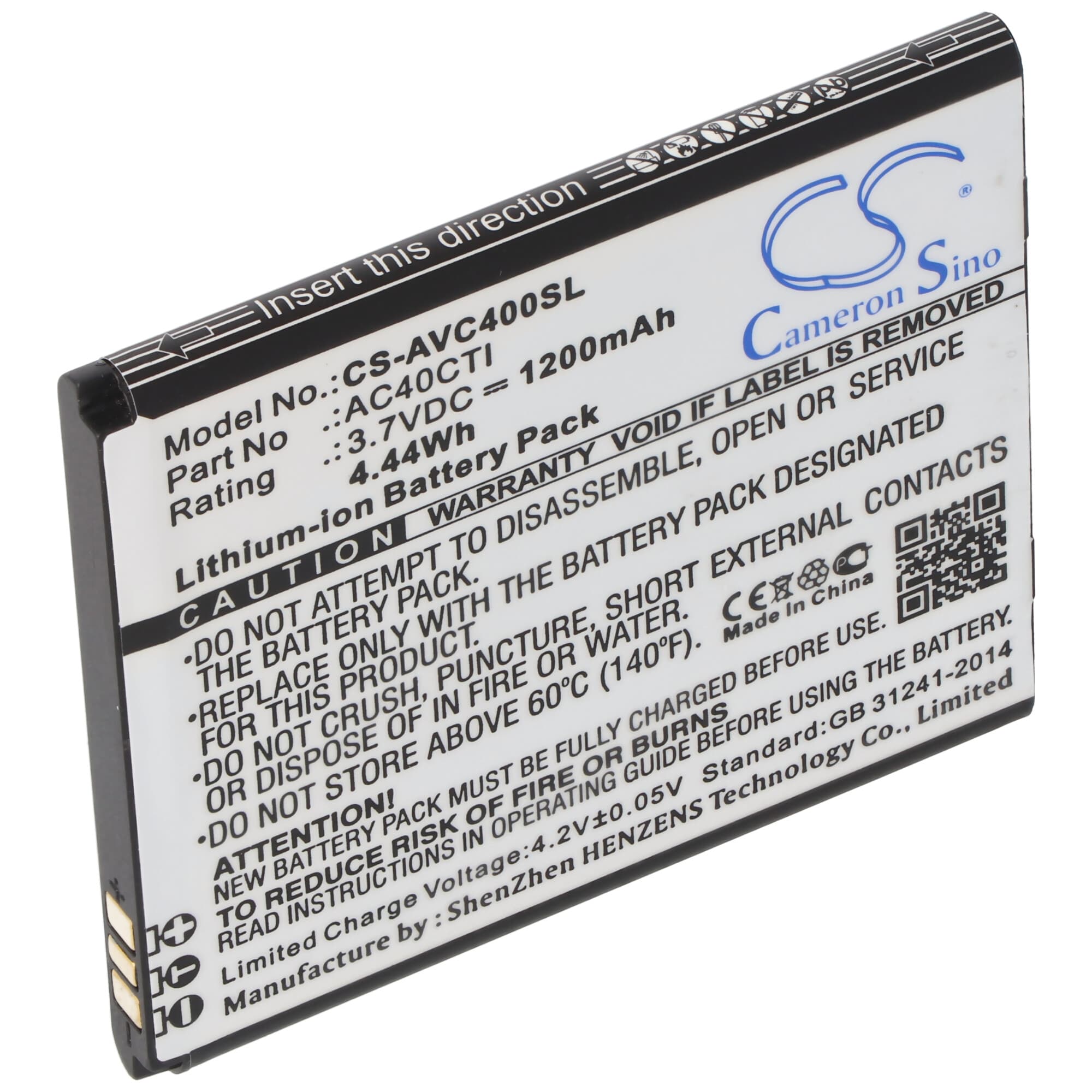 La batterie de réplique AC40CTI ne convient que pour la batterie Archos AC40CTI