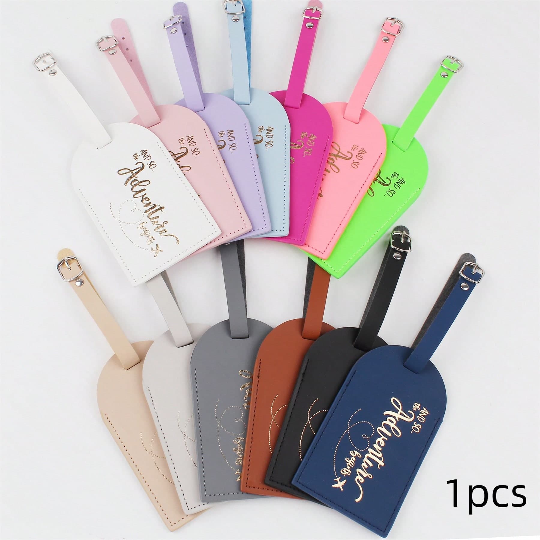 Étiquette de Bagage en PU Léger et à la Mode, Style Simple, Motif Avion Tendance, Couleur Unie, Convient pour les Vols et les Retours Scolaires,