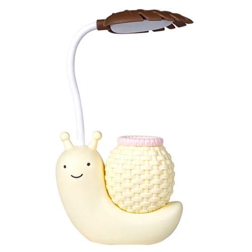 Veilleuse Enfant Rechargeable USB Kawaii Frusde Protection des Yeux avec Porte-crayon - Jaune