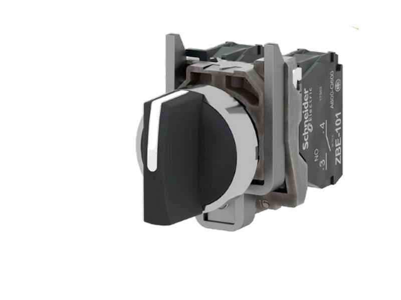 Sélecteur rotatif Schneider Harmony XB4 trois positions rappel au centre 2NO